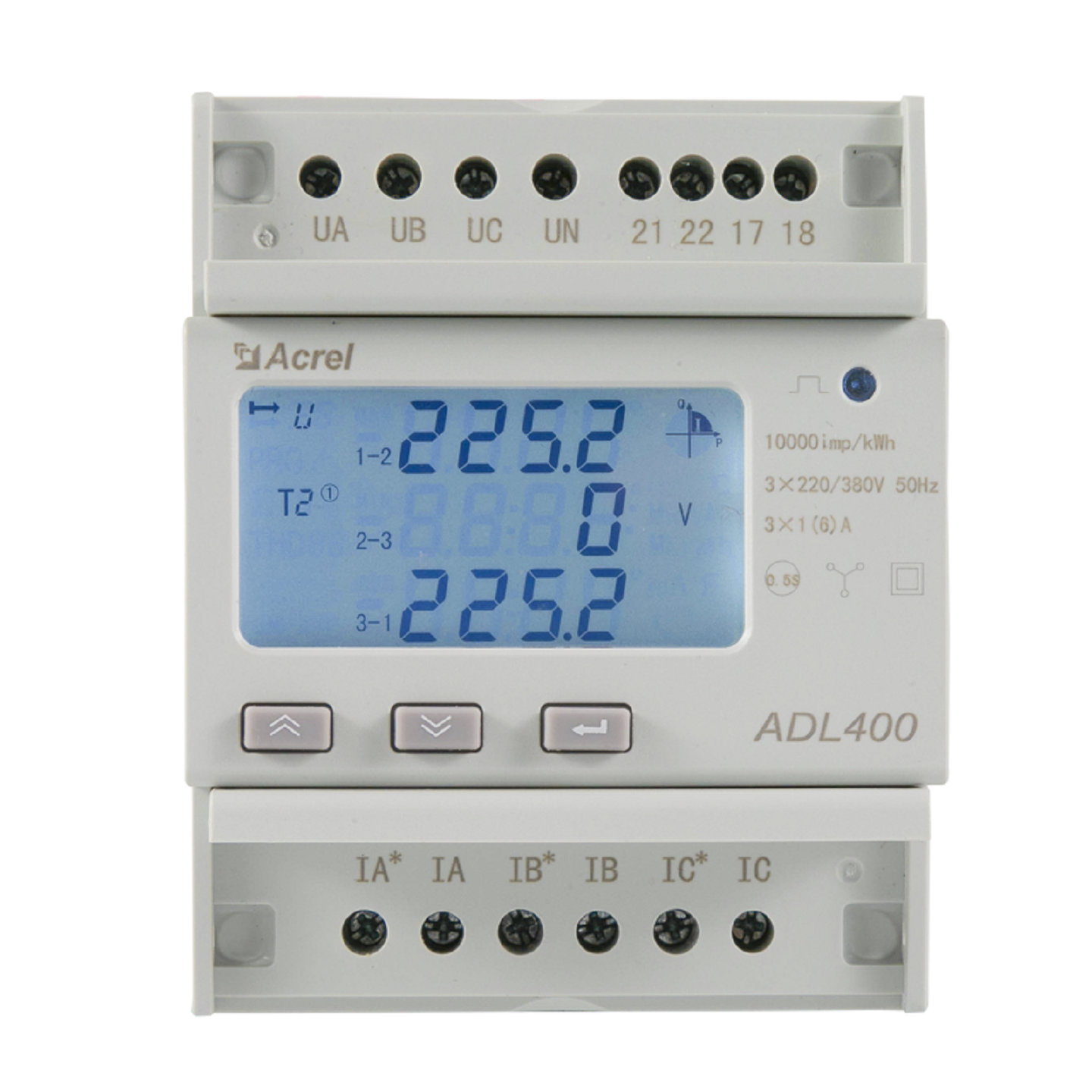Buy 3 Phase Din Rail Power Meter Energy Meter With 485 Communication ...