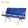 3-seater waiting area chair visitor airport bench seating Hospital waiting chair with USB charger