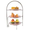3 tier cake holder stand, stainless steel display stand for cupcake dessert fruit-3 tier party buffet serving tray/ platter rack