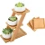 Import 3 Tier Plant Stand Square Bamboo Wooden Tray Stand Cactus Flower Pots Planter Holder from China
