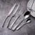 30%OFF Kaya Luxury Flatware Knife Fork Spoon Banquet Event Silver Matte Elegant Hotel Wedding Stainless Steel Metal Cutlery Set