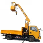 3~16ton straight boom crane mini crane manipulator truck crane with man basket for work high above
