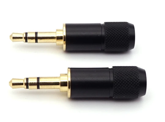 3.5mm trs 3 poles gold plated male Audio Headphone Plug Connector