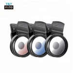 37MM Cell Phone Camera Lens Filter  for iPhone Samsung and Android Smartphones - Graduated Blue Orange Gray filter