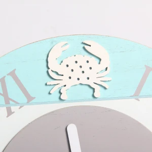 3D Hollow Carved Crab Starfish Seahorse Turtle Wall Mounted Clock