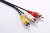 3RCA to 3RCA plug stereo audio cable  AV cable DVD and AV receiver for HDTVs