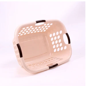 400143  Factory Production High Quality white pp plastic laundry basket