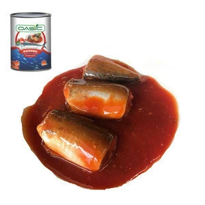 425g Tomato Sauce Canned Mackerel Fish with Easy Open lid