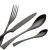 Import 4PCS black  Forks 401 Stainless Steel knife Meat Salad Dinner Fork Metal Cutlery Set from China