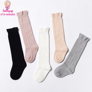 5 Colors Soft Kids Toddler Tights Leg Warmer Stockings Socks Combed Cotton Knitted Baby Girls Knee High Socks For Age 1-3Y