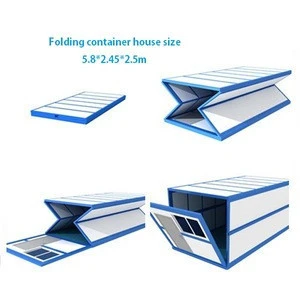 5 minutes easily installing folding container house with length of 5.8 m
