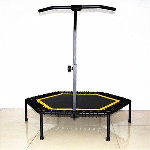 55&#39;&#39; 50&#39;&#39; Foldable indoor fitness trampoline hexagon bungee trampoline