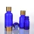 Import 5ml 10ml 20ml 30ml 50ml 100ml E liquid blue glass essential oil bottle with Aluminum screw cap from China