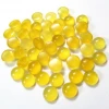 5mm Natural Yellow Chalcedony Round Cabochon Loose Gemstones