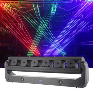 6 Eyes Moving Head Laser Light Show Projector RGB Lasers Club Lazer Bar Disco DJ Lights Equipment Dance