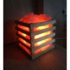 6 Kgs Natural Crafted Stone Night Light Wooden basket Pink Crystal Rock Himalayan Salt Lamp