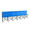 6 Seats Outdoor Team Sports Sideline Portable Folding Bench Camping Chair