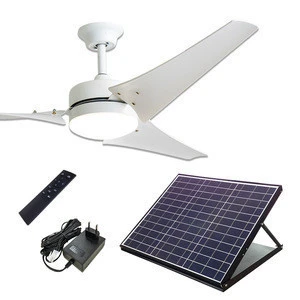 60 Inch 40W Solar Powered Ceiling Cool Fan with Adapter