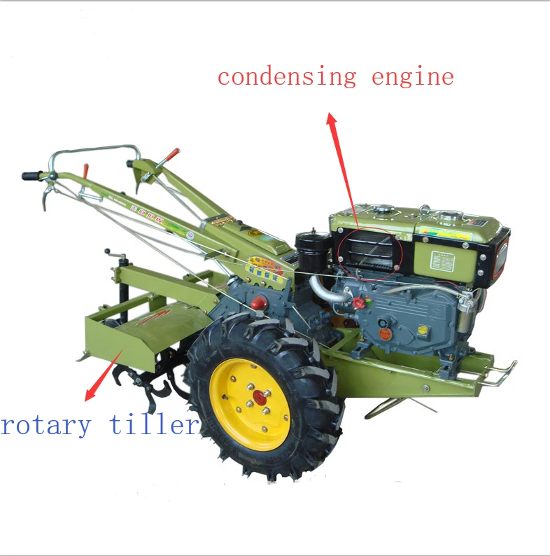6.5HP two wheel mini farm tractor for agriculture machinery equipment with tiller cultivator