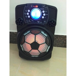 6.5inch portable rechargeable battery karaoke wireless speaker with wireless microphone, usb, fm radio