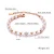 Import 6mm fashion pearl bracelet interval beads womens accesories bracelet stainless steel inlaid zircon ball beautiful from China