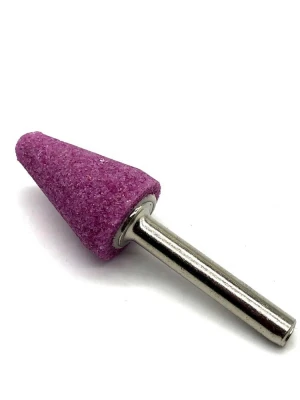 6mm shank Pink fused aluminium grinding stone for polishing and grinding