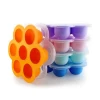7 Holes Silicone Egg Bites Mold Portable Storage Container Box Baby Food Feeder Fruit With Lid