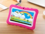 7 inch children learning tablet for kids with silicon case stand mini tab