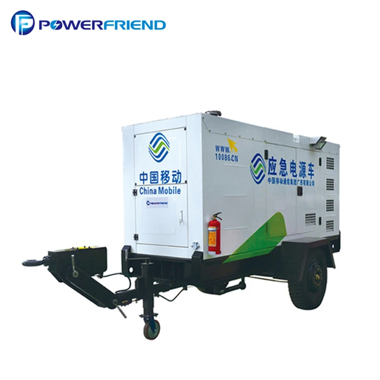80kw 100kva mobile trailer type power silent diesel generator with wheels
