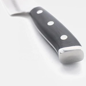 8&quot; inch Chef&#39;s Kitchen Knife Japanese VG10 Steel Core Blade G10 Handle with Stainless Steel Damascus Cut
