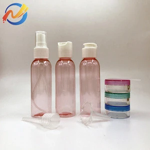 9pcs 60ml plastic cosmetic travel kit cosmetic bottle set