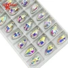 AB Crystal Best Crystals Sew on Rhinestones Ovail 11*18mm 2holes flatback glass stones sewing for dancers ballroom