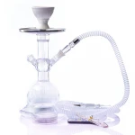 Acrylic LED Light Shisha Pipe Set Narguile Hookah With Chicha Plastic Hose Ceramic Tobacco Flavors Bowl Charcoal Tongs