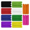 Adhesive PVC Stick-on Credit Soft silicone Cell Phone Card Stand Holder