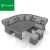Import All weather Round  waterproof Terrace rattan furniture outdoor wicker sofa from China