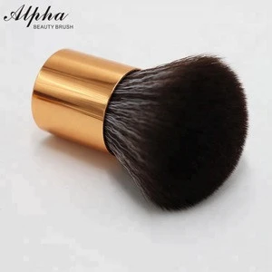 Alpha Vegan Mens Nylon Shaving Beard Golden Kabuki Brush