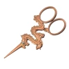 Amazon best selling New-designed stainless steel dragon-shape scissors gold titanium plating tailor&#x27;s scissor