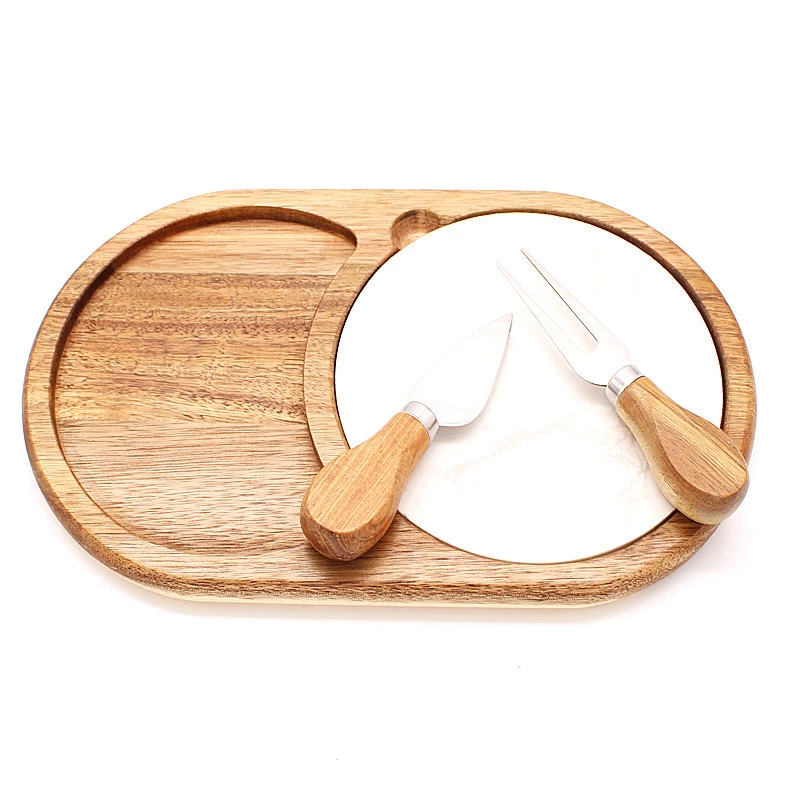 Buy Amazon Hot Acacia Wood And Marble Cheese Cut Board With Cheese ...