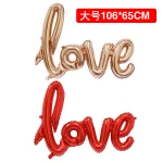 Amazon Hot Ligatures Love Letter Foil Balloon Anniversary Wedding Valentines Birthday Party Decoration Champagne Cup Photo Props