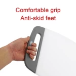 Amazon hot sale kitchen plastic cutting board juice Grooves with Easy-Grip Handles and multiple Sizes available