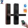 amazon top seller handle electric password digital tuya smart  fingerprint door lock