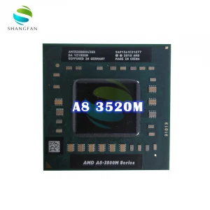 AMD Laptop CPU A8 3500M Series A8 3520M A8-3520m AM3520DDX43GX A8-Series Socket FS1 CPU 4M Cache/1.6GHz/Quad-Core