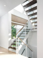 America Building code modular staircase kit steel wood stair