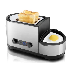 Anbo new innovation 2 slice toaster full S.S material multifunction bread maker evenly heating electric toaster