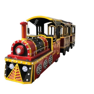 Attractive kids battery operate commerical electric antique trackless train with colorful  lights