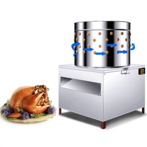 Automatic Small Scale Chicken Feather Cleaning Plucker Plucking Poultry Quail Slaughter Machine