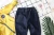Import Autumn spring Boys Denim Elastic Waist Full Length Trousers Children Kids Jeans Casual Striped Pants from China