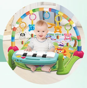 Baby musical play mat blanket pedal piano fitness stand mat with hanging toys