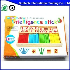 Baby Toys Wooden Intelligence Stick Education Wooden Toys Building Blocks Montessori Mathematical