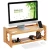 Bamboo 2-Tier Monitor Stand Riser with Adjustable Storage Organize, Laptop Cellphone TV Printer Stand